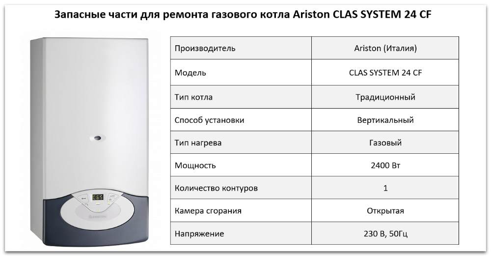 Купить запчасти Ariston CLAS SYSTEM 24 CF в Новокузнецке