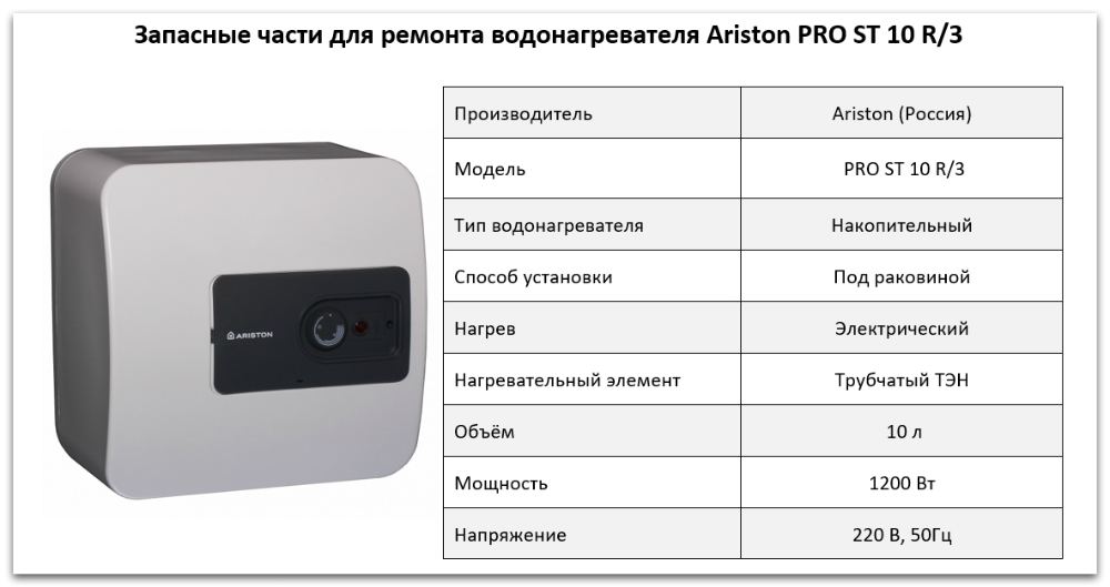 запчасти Ariston PRO 10 R/3 Купить запчасти Ariston PRO 10 R/3 в Новокузнецке