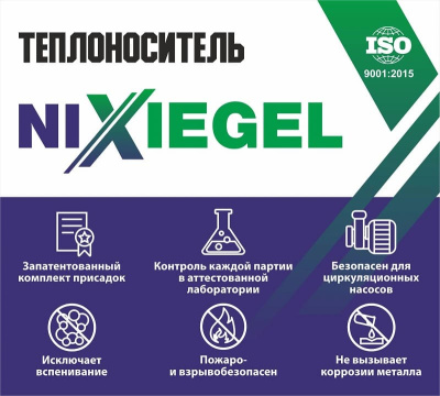 Теплоноситель незамерзающий для систем отопления Nixiegel (DIXIS) (-65°С) 20 кг (0-08-4332)